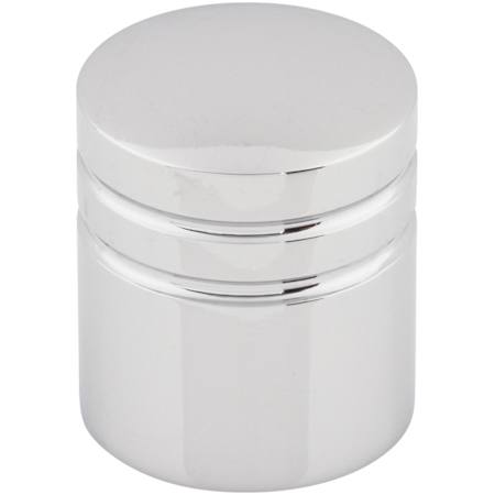 Top Knobs Stacked 1 Inch Cylindrical Cabinet Knob from the Nouveau II Collection Polished Chrome