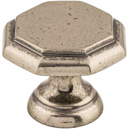 Top Knobs Devon 1-1/4 Inch Geometric Cabinet Knob from the Britannia Collection Pewter Antique