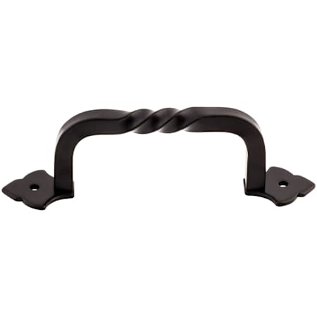 Top Knobs Fixed Norman Crest 4 Inch Center to Center Handle Cabinet Pull from the Normandy Collection Patina Black
