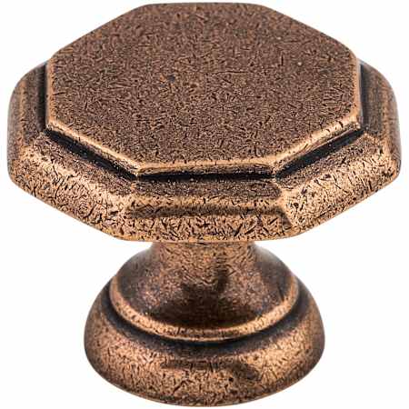 Top Knobs Devon 1-1/4 Inch Geometric Cabinet Knob from the Britannia Collection Antique Copper