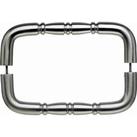 Top Knobs Nouveau Collection 8 Inch Center to Center Brushed Satin Nickel Ring Back to Back Door Pull Pair Brushed Satin Nickel
