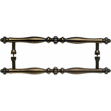 Top Knobs Somerset Collection 12 Inch Center to Center Melon Back to Back Door Pull - Pair German Bronze