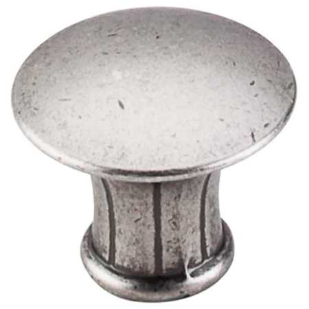 Top Knobs Lund 1-1/4 Inch Mushroom Cabinet Knob from the Edwardian Collection Pewter Antique