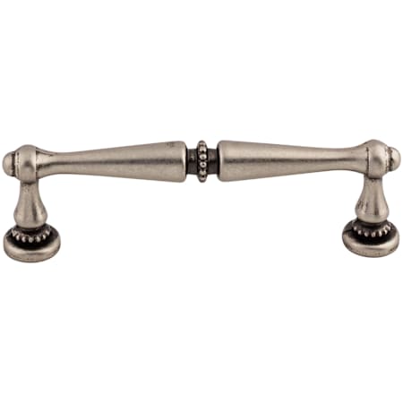Top Knobs Edwardian 3-3/4 Inch Center to Center Handle Cabinet Pull Pewter Antique