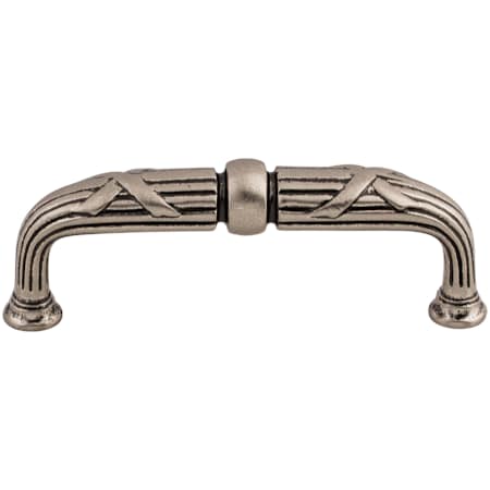 Top Knobs Ribbon 3-3/4 Inch Center to Center Handle Cabinet Pull from the Edwardian Collection Pewter Antique