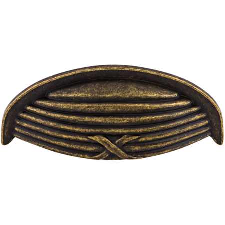 Top Knobs Ribbon 3 Inch Center to Center Cup Cabinet Pull from the Edwardian Collection German Bronze