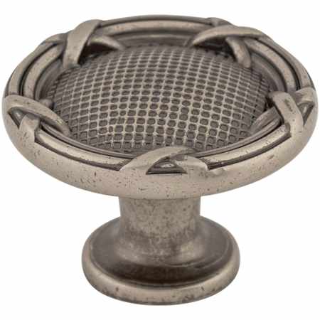 Top Knobs Ribbon 1-1/4 Inch Mushroom Cabinet Knob from the Edwardian Collection Pewter Antique