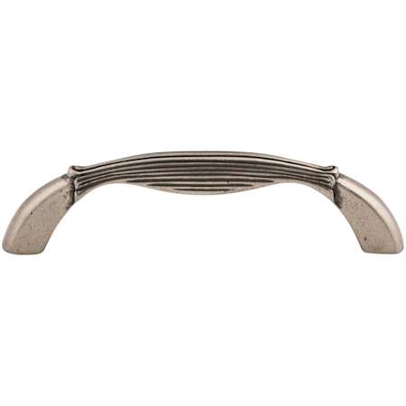 Top Knobs Straight 3-3/4 Inch Center to Center Handle Cabinet Pull from the Edwardian Collection Pewter Antique