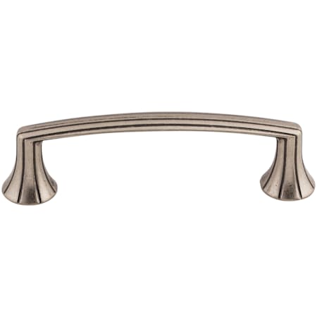 Top Knobs Rue 3-3/4 Inch Center to Center Handle Cabinet Pull from the Edwardian Collection Pewter Antique
