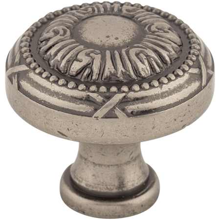 Top Knobs Ribbon 1-1/4 Inch Mushroom Cabinet Knob from the Edwardian Collection Pewter Antique