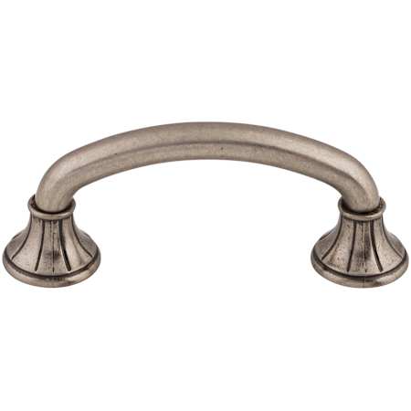 Top Knobs Lund 3 Inch Center to Center Handle Cabinet Pull from the Edwardian Collection Pewter Antique