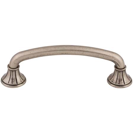 Top Knobs Lund 4 Inch Center to Center Handle Cabinet Pull from the Edwardian Collection Pewter Antique