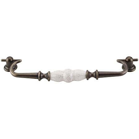 Top Knobs Ceramic 8-7/8 Inch Center to Center Drop Cabinet Pull from the Chateau Collection German Bronze / Antique