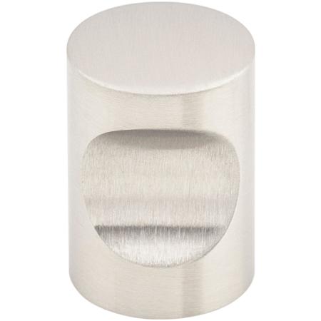 Top Knobs Indent 5/8 Inch Cylindrical Cabinet Knob from the Stainless Collection Stainless Steel