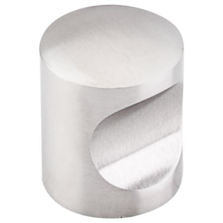 Top Knobs Indent 1 Inch Cylindrical Cabinet Knob from the Stainless Collection Stainless Steel