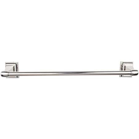 Top Knobs Stratton Bath 24 Inch Single Towel Bar Polished Nickel