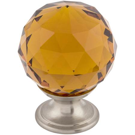 Top Knobs Wine 1-3/8 Inch Round Cabinet Knob from the Crystal Collection Brushed Satin Nickel