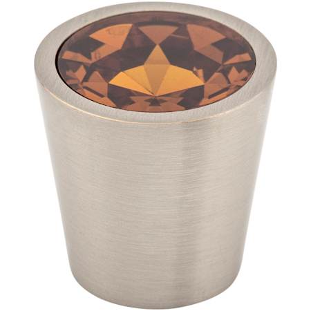 Top Knobs Crystal 1-1/16 Inch Conical Cabinet Knob from the Wine Collection Brushed Satin Nickel