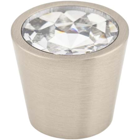 Top Knobs Crystal 13/16 Inch Conical Cabinet Knob from the Clear Collection Brushed Satin Nickel