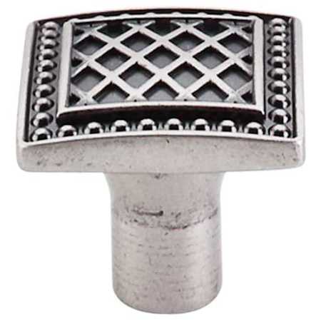 Top Knobs Trevi 1-1/4 Inch Square Cabinet Knob from the Trevi Collection Antique Pewter