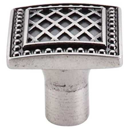 Top Knobs Trevi 1-1/4 Inch Square Cabinet Knob from the Trevi Collection Antique Pewter