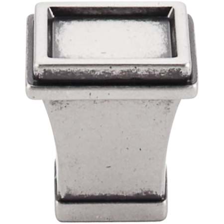 Top Knobs Great Wall 1-1/8 Inch Square Cabinet Knob from the Great Wall Collection Pewter Antique