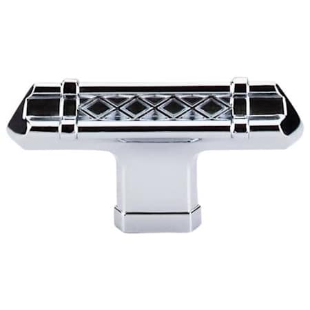 Top Knobs T-Handle 2-5/8 Inch Bar Cabinet Knob from the Tower Bridge Collection Polished Chrome