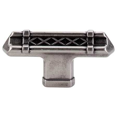 Top Knobs T-Handle 2-5/8 Inch Bar Cabinet Knob from the Tower Bridge Collection Antique Pewter