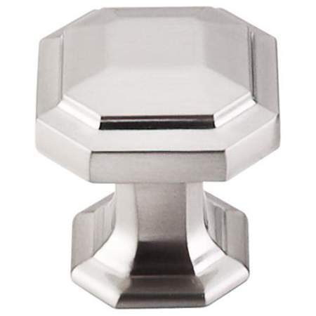 Top Knobs Emerald 1-1/8 Inch Geometric Cabinet Knob from the Chareau Collection Brushed Satin Nickel