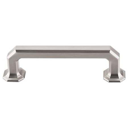 Top Knobs Emerald 3-3/4 Inch Center to Center Handle Cabinet Pull from the Chareau Series - 10 Pack Brushed Satin Nickel