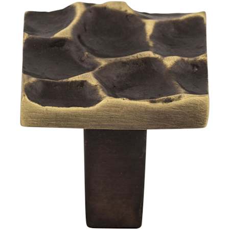 Top Knobs Cobblestone 1-1/8 Inch Square Cabinet Knob Antique Brass