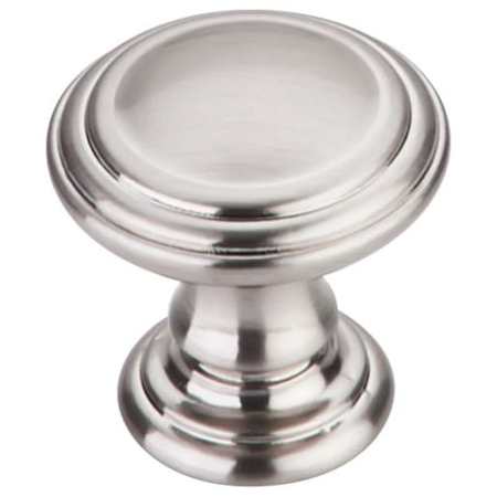 Top Knobs Reeded 1-1/4 Inch Mushroom Cabinet Knob from the Chareau Collection Brushed Satin Nickel