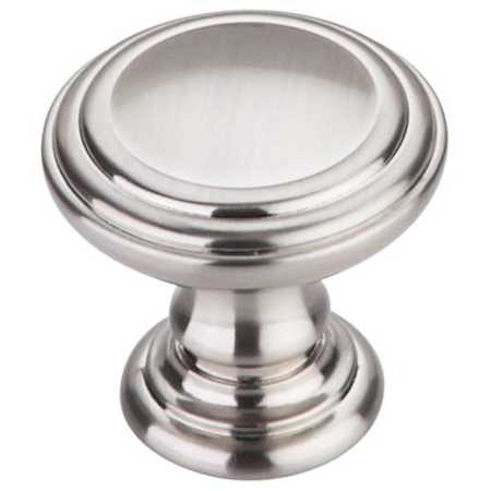Top Knobs Reeded 1-1/2 Inch Mushroom Cabinet Knob from the Chareau Collection Brushed Satin Nickel