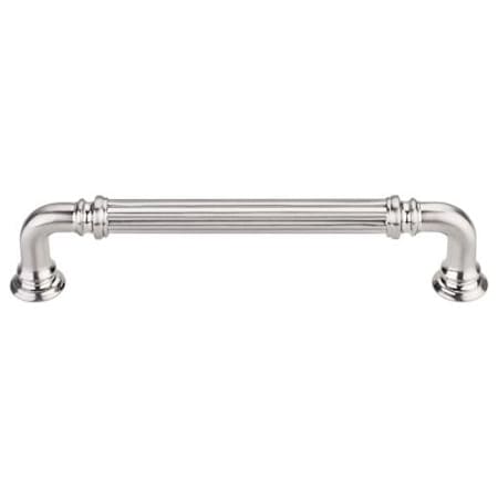 Top Knobs Reeded 5 Inch (128 mm) Center to Center Handle Cabinet Pull from the Chareau Series - 25 Pack Brushed Satin Nickel