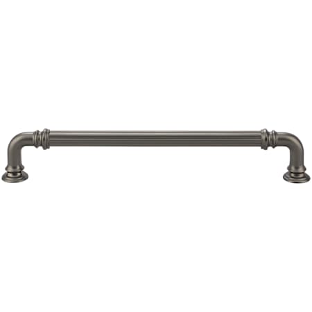 Top Knobs Reeded 7 Inch Center to Center Handle Cabinet Pull from the Chareau Collection Ash Gray