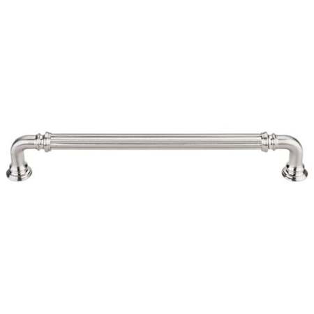 Top Knobs Reeded 7 Inch Center to Center Handle Cabinet Pull from the Chareau Series - 10 Pack Brushed Satin Nickel