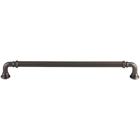 Top Knobs Reeded 9 Inch Center to Center Handle Cabinet Pull from the Chareau Collection Ash Gray