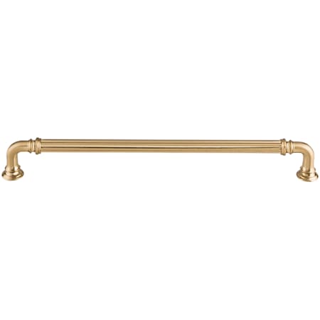 Top Knobs Reeded 9 Inch Center to Center Handle Cabinet Pull from the Chareau Collection Honey Bronze