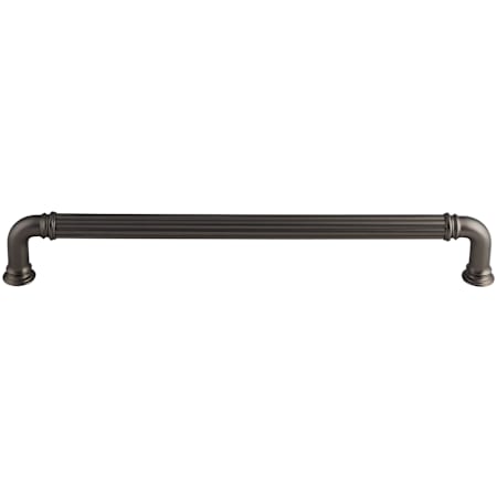 Top Knobs Reeded 18 Inch Center to Center Appliance Pull from the Chareau Collection Ash Gray