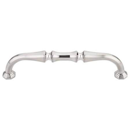 Top Knobs Chalet 5 Inch (128 mm) Center to Center Handle Cabinet Pull from the Chareau Series - 10 Pack Brushed Satin Nickel