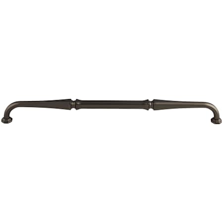 Top Knobs Chalet 12 Inch Center to Center Handle Cabinet Pull from the Chareau Collection Ash Gray