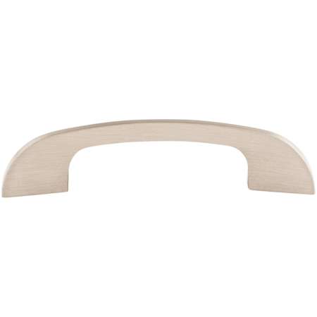 Top Knobs Curved 4 Inch Center to Center Handle Cabinet Pull from the Sanctuary Collection Brushed Satin Nickel