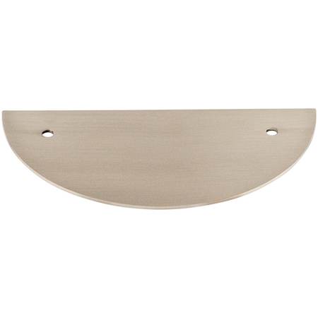 Top Knobs Half Circle 3-1/2 Inch Center to Center Pull Backplate from the Sanctuary Series Brushed Satin Nickel