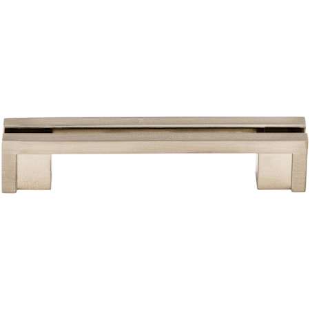 Top Knobs Flat 3-1/2 Inch Center to Center Handle Cabinet Pull from the Sanctuary Collection Brushed Satin Nickel