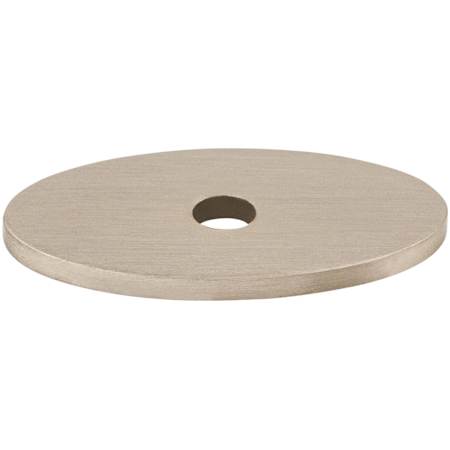 Top Knobs 1-1/4 Inch Small Oval Cabinet Knob Backplate from the Sanctuary Series Brushed Satin Nickel