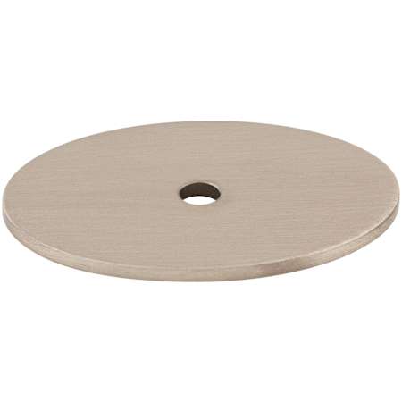 Top Knobs 1-3/4 Inch Large Oval Cabinet Knob Backplate from the Sanctuary Series Brushed Satin Nickel