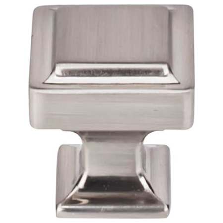 Top Knobs Ascendra 1-1/8 Inch Square Cabinet Knob from the Transcend Collection Brushed Satin Nickel