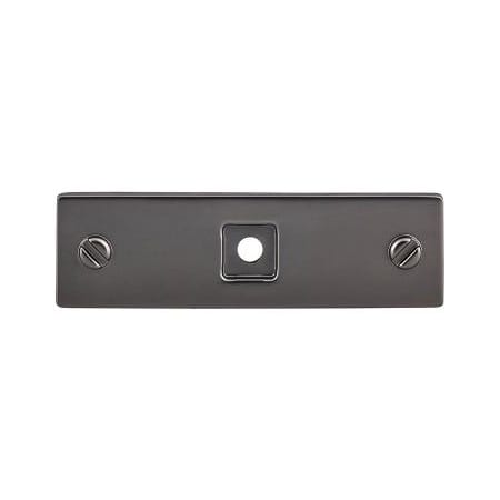 Top Knobs Channing 3 Inch Long Cabinet Knob Backplate from the Barrington Series Ash Gray
