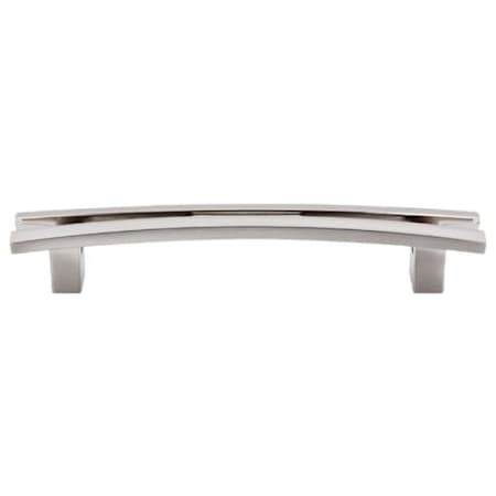 Top Knobs Flared 5 Inch (128 mm) Center to Center Bar Cabinet Pull from the Sanctuary Series - 10 Pack Brushed Satin Nickel