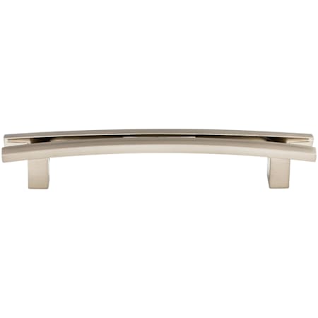 Top Knobs Flared 5 Inch Center to Center Bar Cabinet Pull from the Sanctuary Collection Brushed Satin Nickel